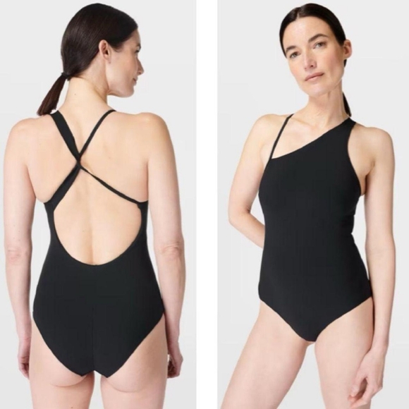 Sweaty Betty Women's Black One Piece Swimsuit - Picture 1 of 8